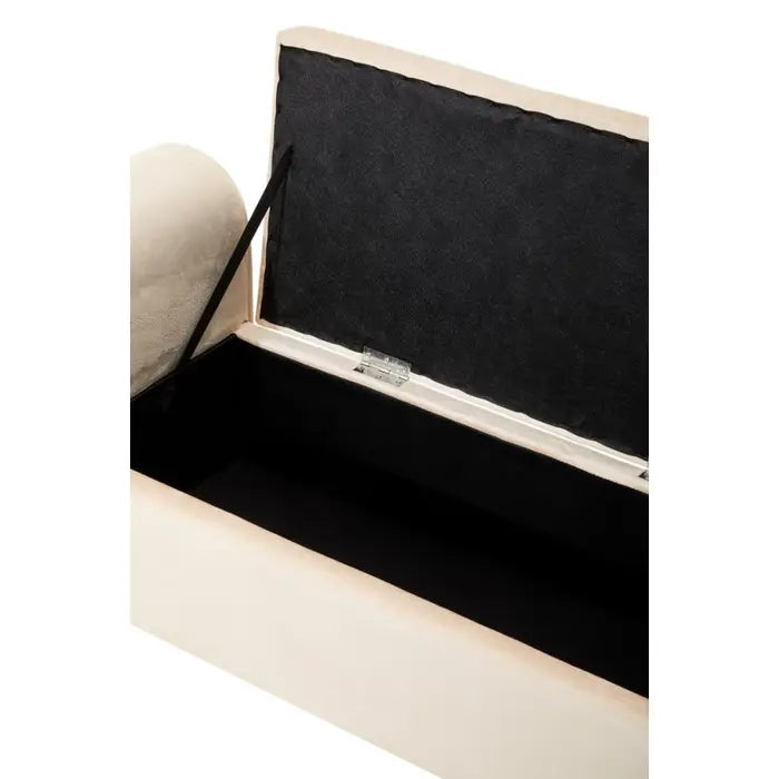 velvet storage bench with gold finish iron legs