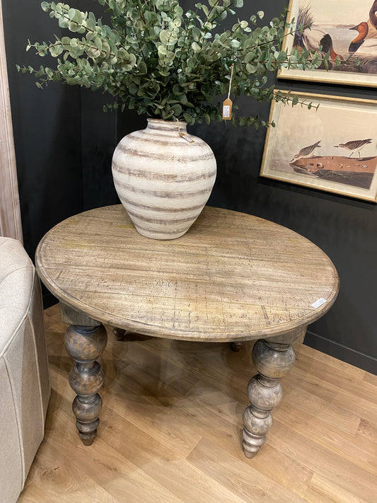 Ruthann Round Wooden Dining Table