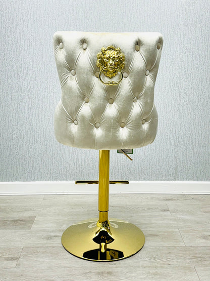 Vogue Cream Lion Knocker Bar Stool