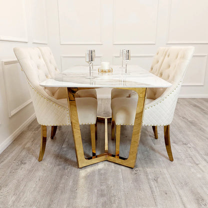 Cream Bexie Gold Dining Chair
