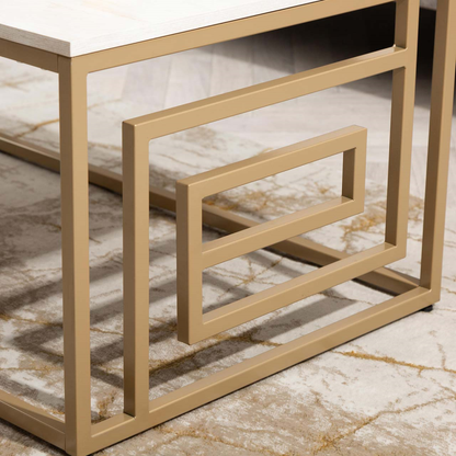 Devi Cream and Gold Coffee Table CosyHomesLtd