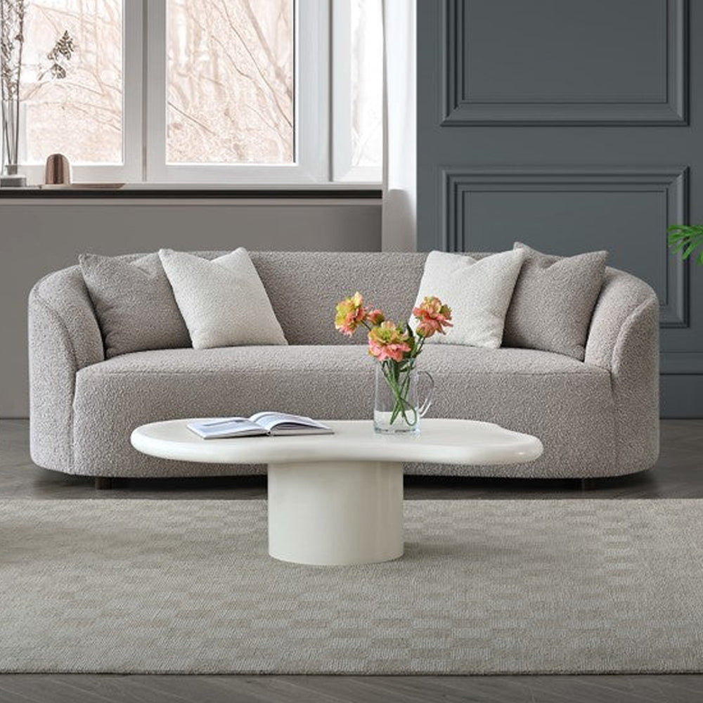 Nola Boucle Teddy Sofa and Accent Chair