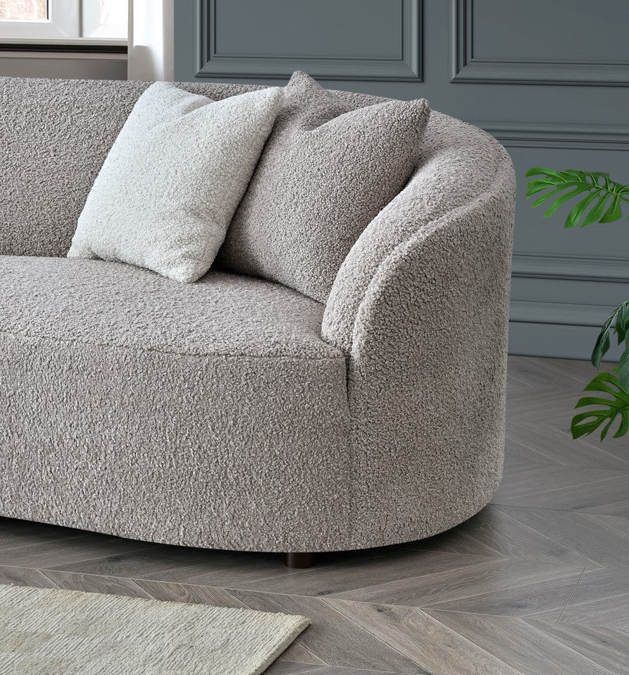 Nola Boucle Teddy Sofa and Accent Chair