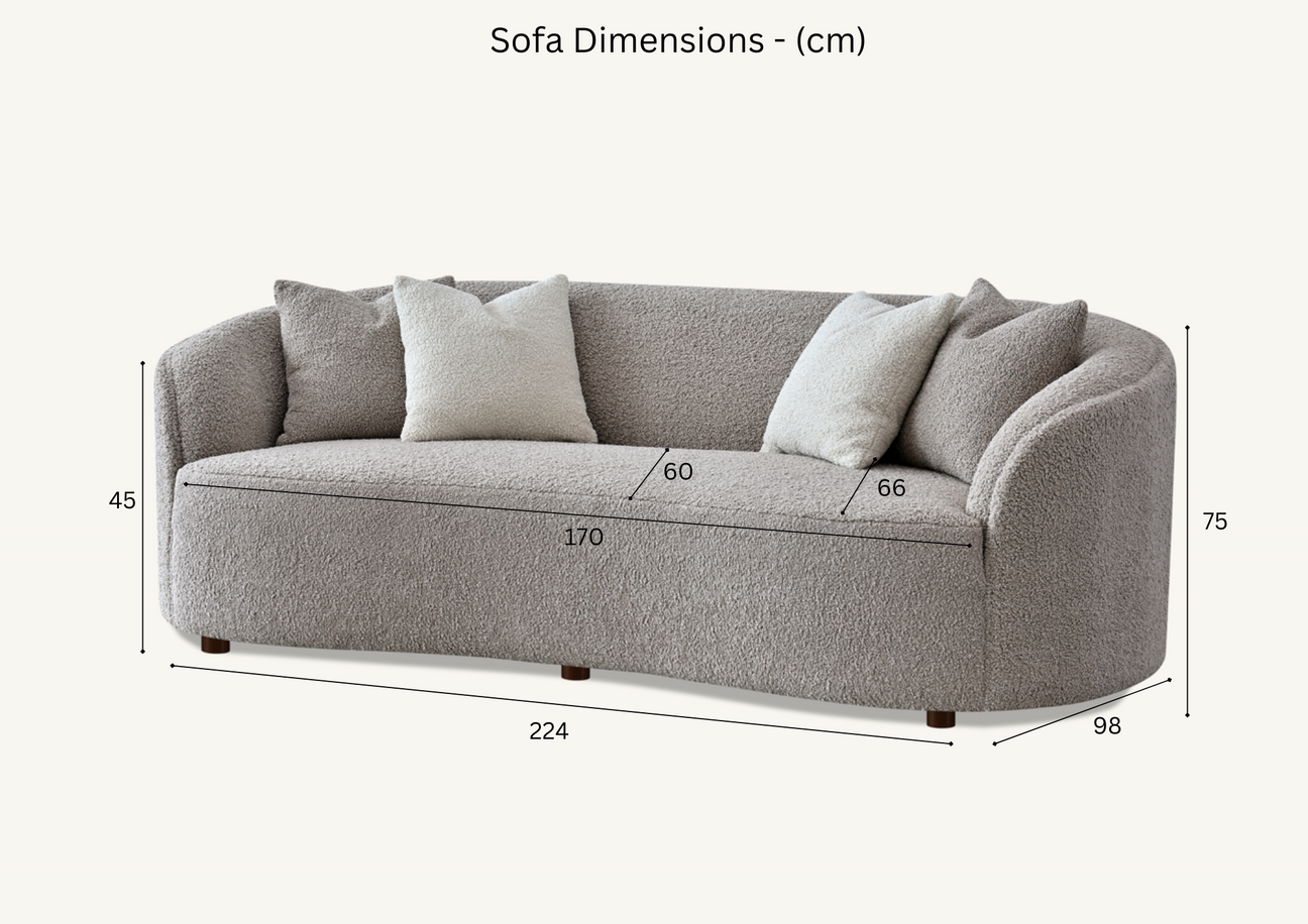 Nola Boucle Teddy Sofa and Accent Chair