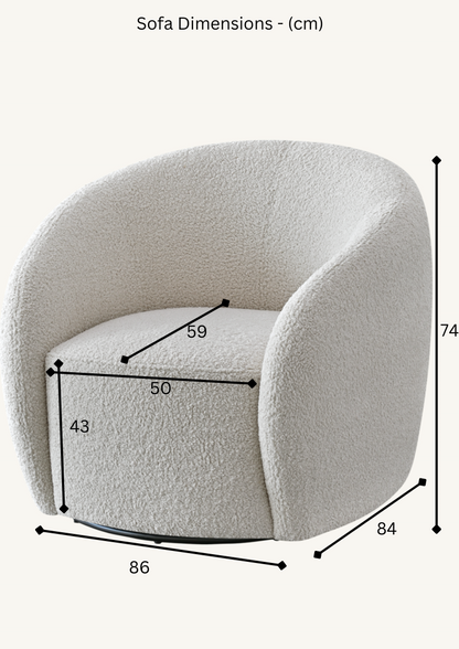 Nola Boucle Teddy Sofa and Accent Chair