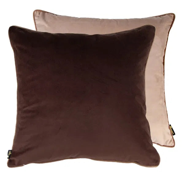 Twofaced Choc And Taupe Large Cushion
