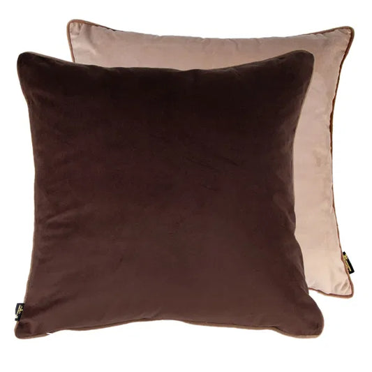 Twofaced Choc And Taupe Large Cushion