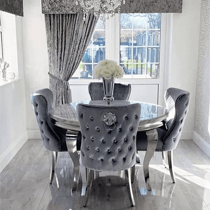 Round Luna Dining Set | Valentino Chairs