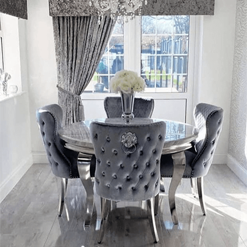 Round Luna Dining Set | Valentino Chairs